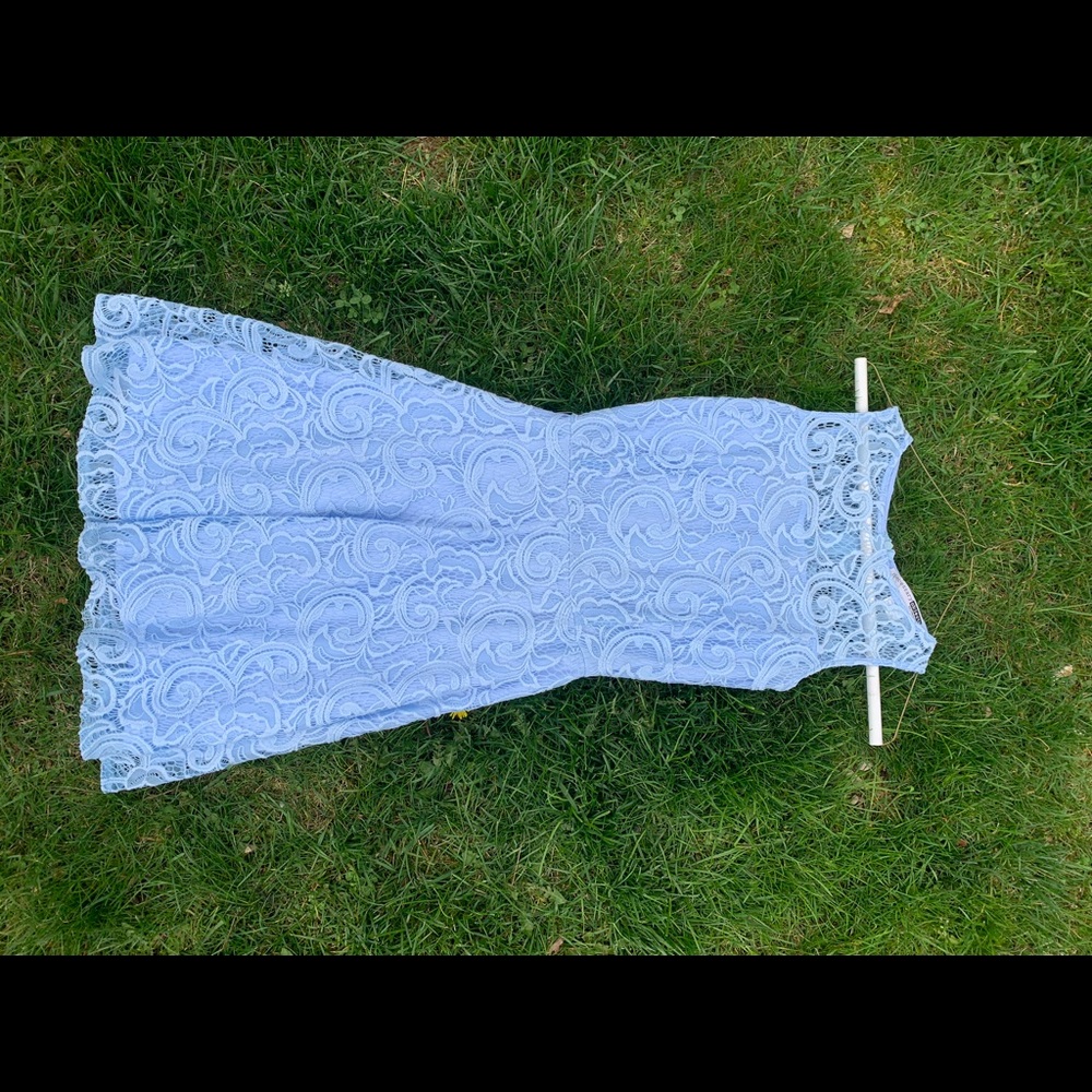 Blue lace dress